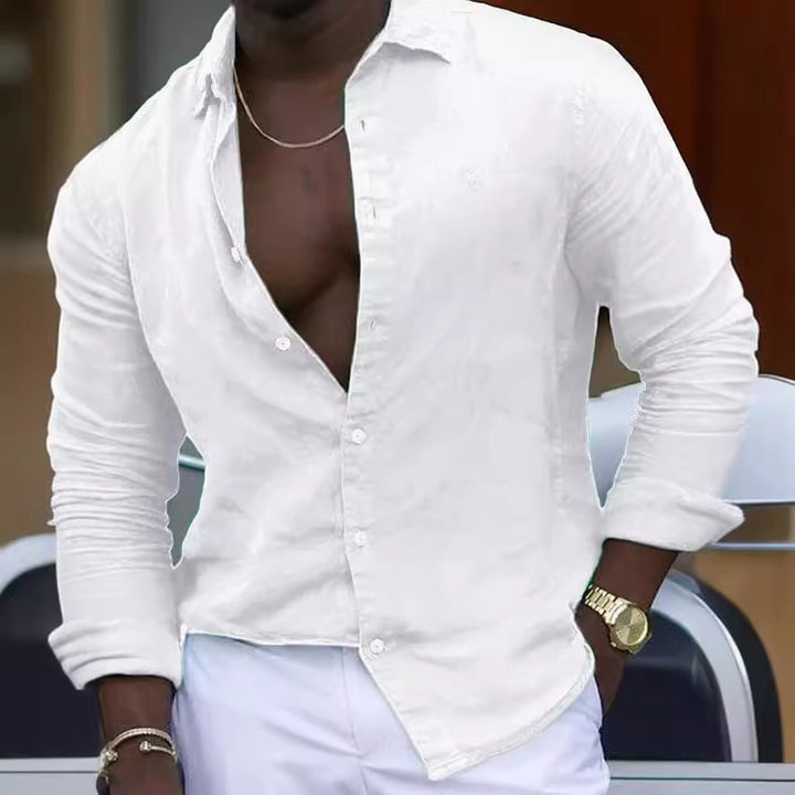 Herren Baumwollhemd mit lässigem Schnitt Aliams