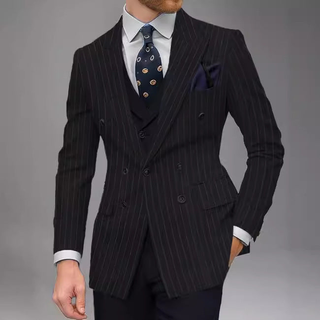 Herren Doppelt gefütterter Businessblazer mit edlem Punktemuster Aliams