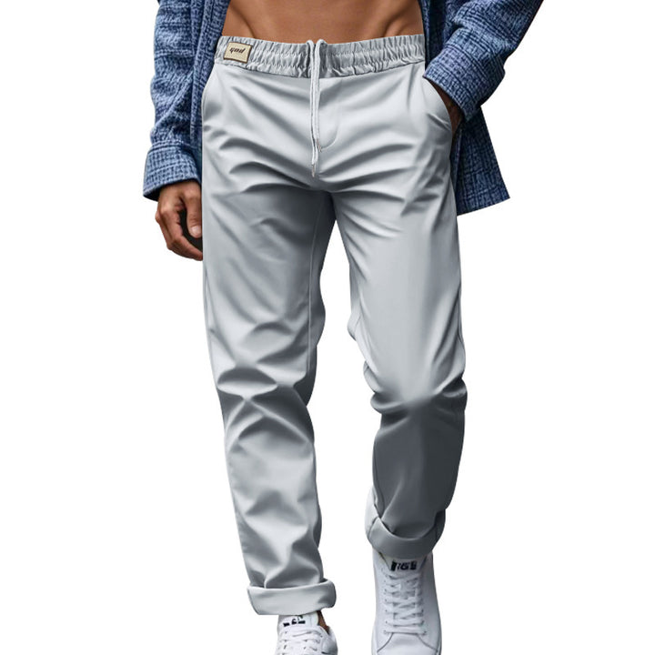 Herren elegante Freizeithose mit lockerer Passform und hochelastischem Bund Aliams