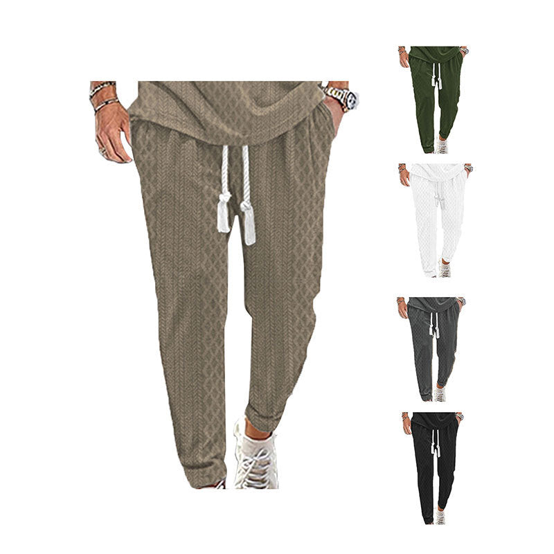 Herren Freizeit-Jogginghose mit elastischem Bund und strukturierter Oberfläche Aliams