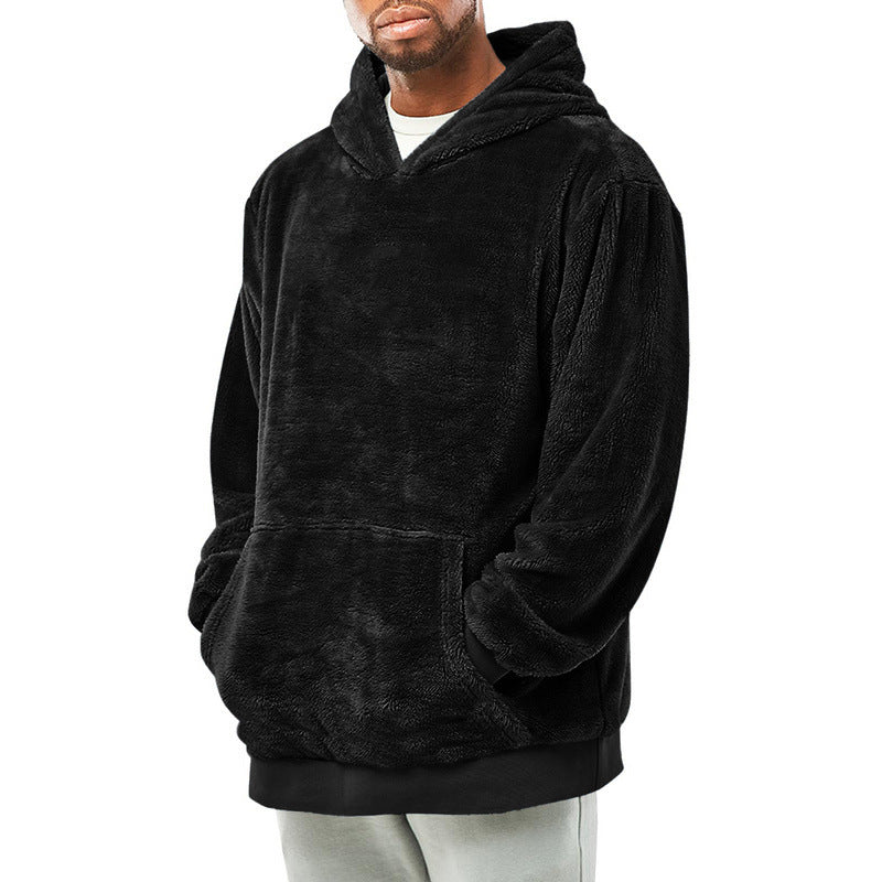 Herren Kapuzenpullover aus weichem Fleece mit praktischen Taschen Aliams