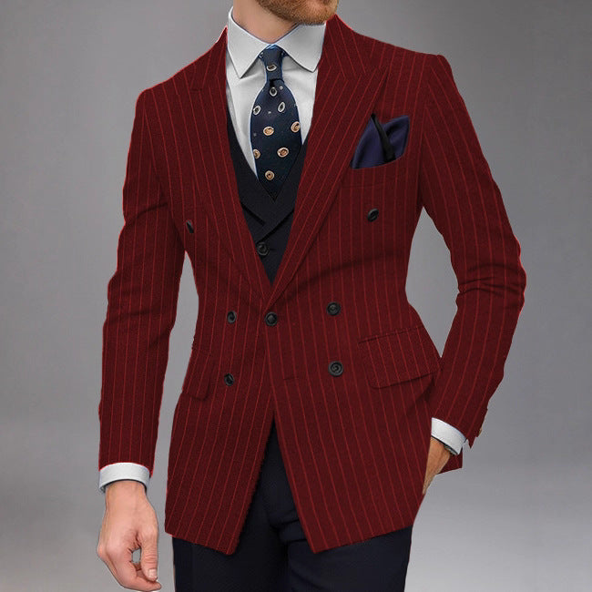 Herren Doppelt gefütterter Businessblazer mit edlem Punktemuster Aliams