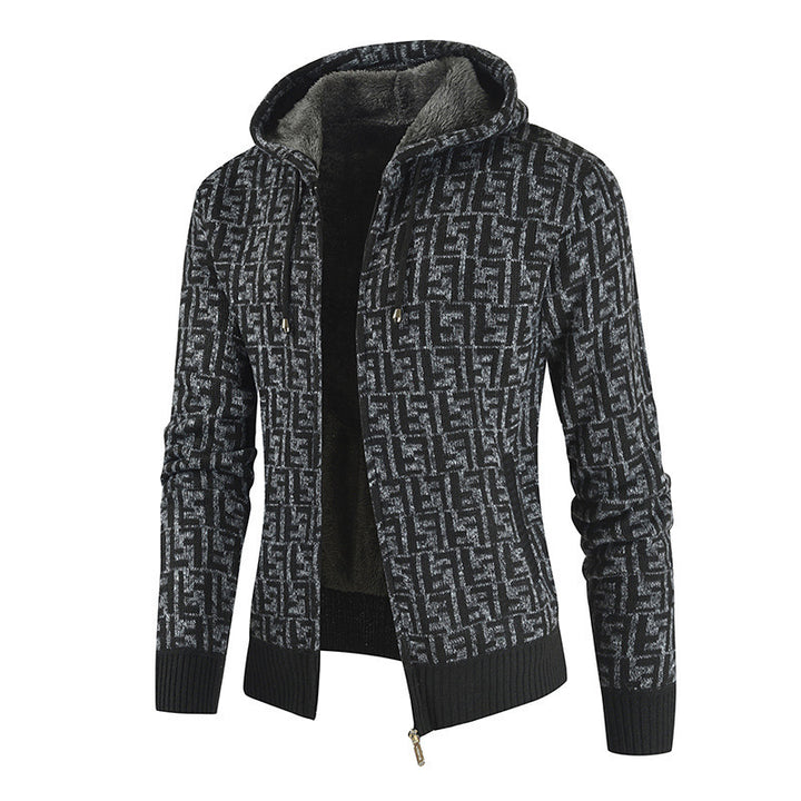 Herren Warm gefütterte Kapuzenjacke Aliams