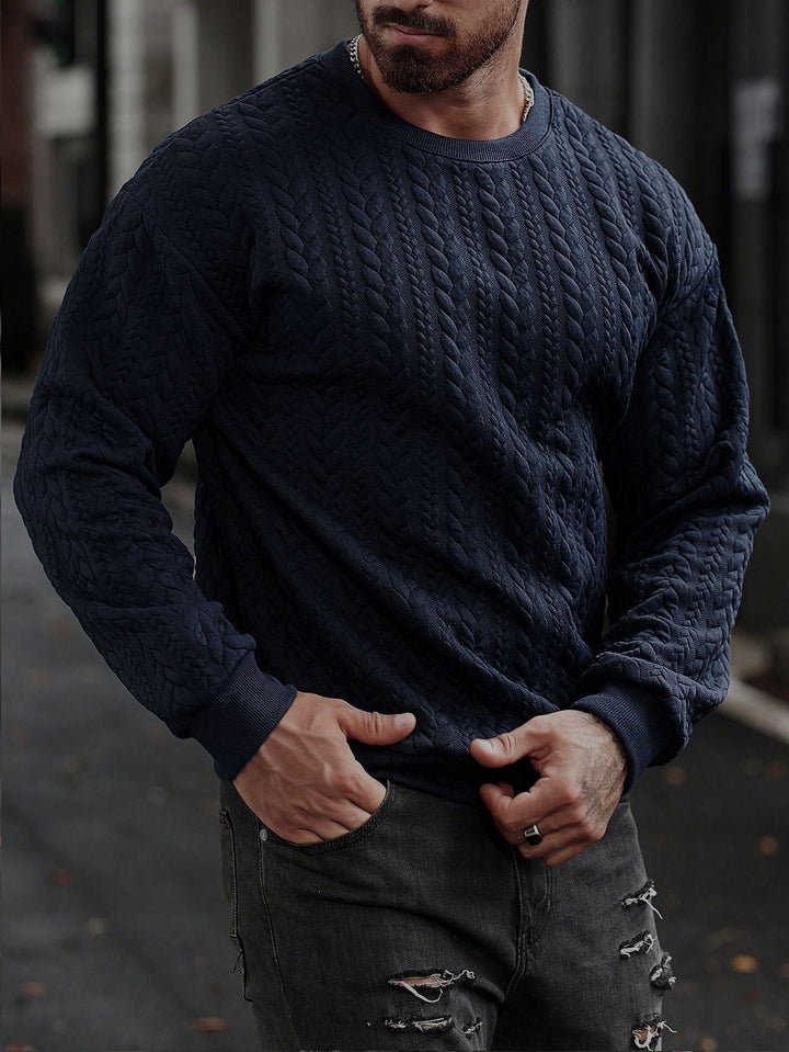 Herren Strickpullover mit strukturiertem Muster Aliams