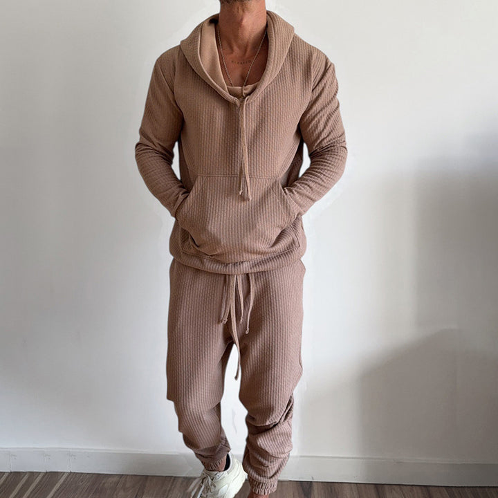 Herren gemütlicher Hoodie und Jogginghose Set Aliams
