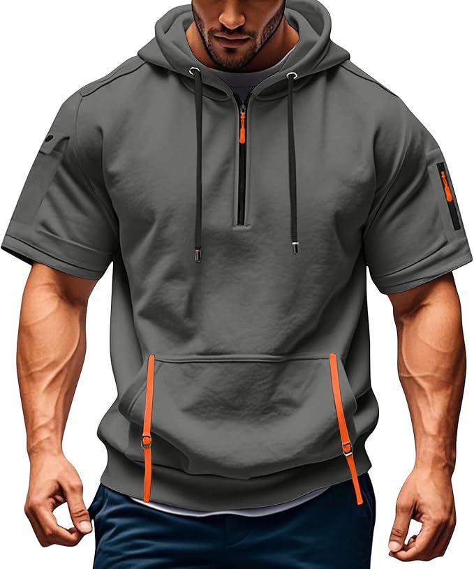 Herren Freizeit Hoodie mit modernen Reißverschlusstaschen Aliams