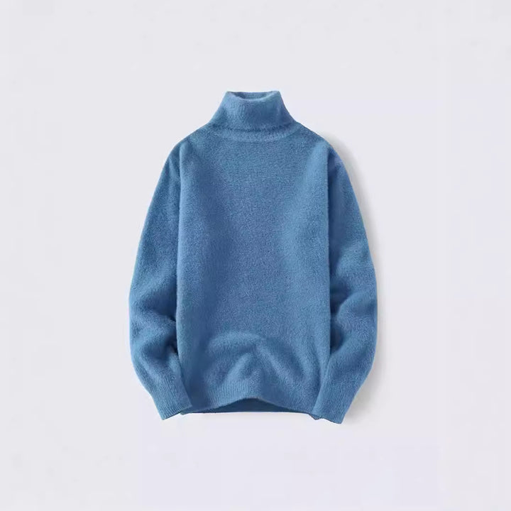 Herren warmer Rollkragenpullover aus weichem Strickstoff Aliams