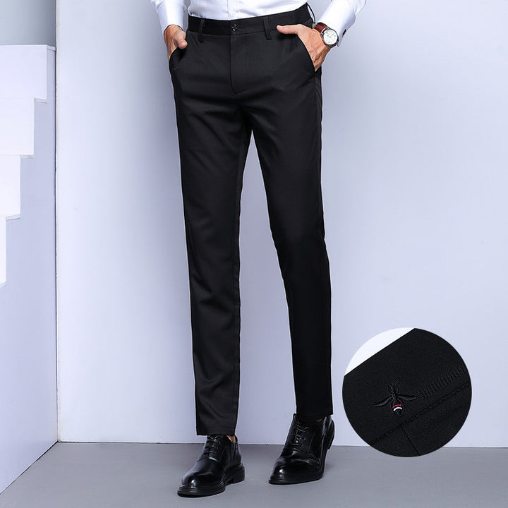 Herren elegante Anzughose mit schmalem Schnitt und praktischen Taschen Aliams