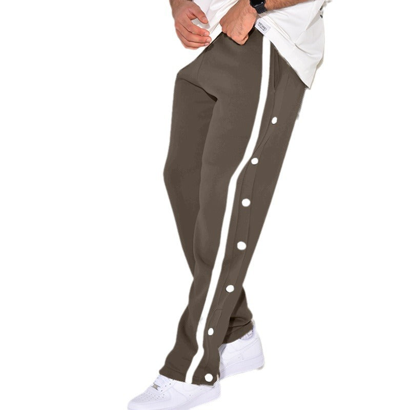 Herren Sportliche Jogginghose mit praktischen Druckknöpfen Aliams