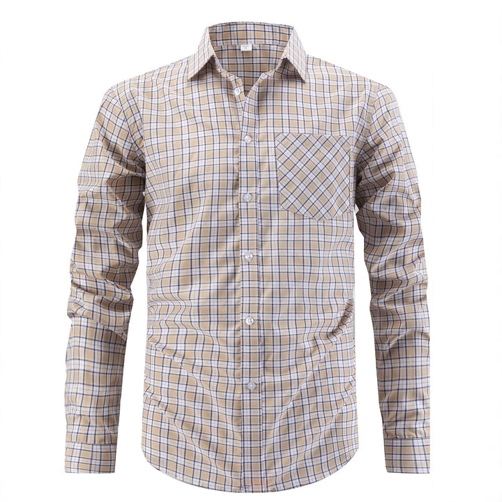 Herren kariertes Button-Down Hemd Aliams