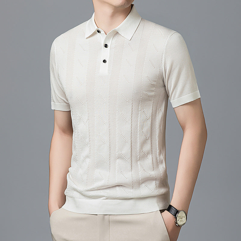 Herren Poloshirt mit strukturiertem Design von Aliams