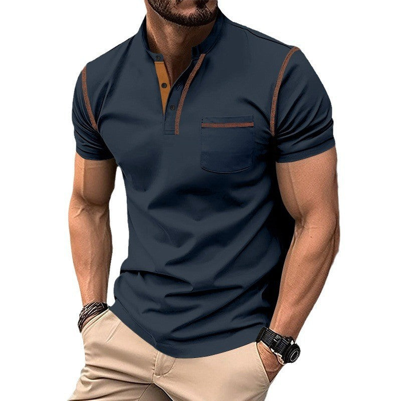 Herren Poloshirt mit modernem Kragen und praktischen Knopfdetails Aliams