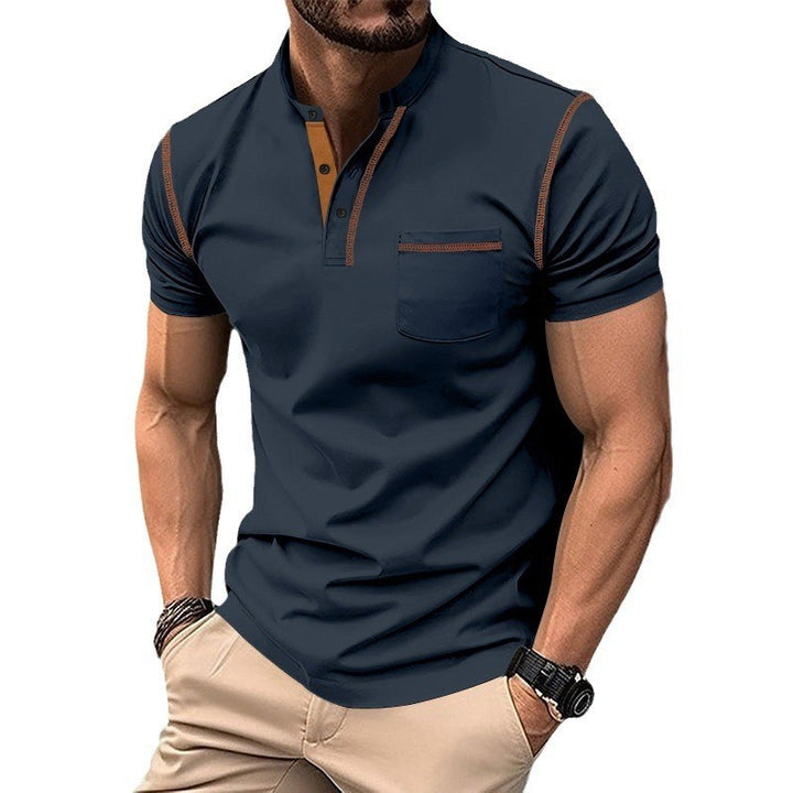 Herren Poloshirt mit modernem Kragen und praktischen Knopfdetails Aliams