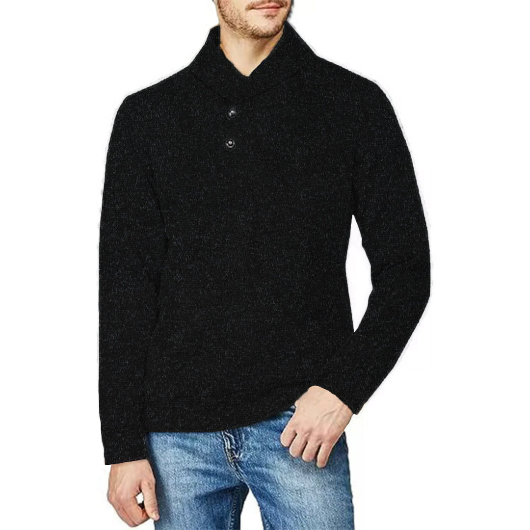 Herren Pullover mit Stehkragen und Knopfdetail Aliams