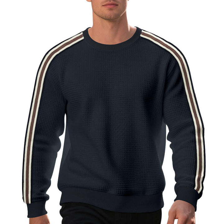 Herren Sportlicher Sweatshirt mit strukturiertem Design und seitlichen Streifen Aliams