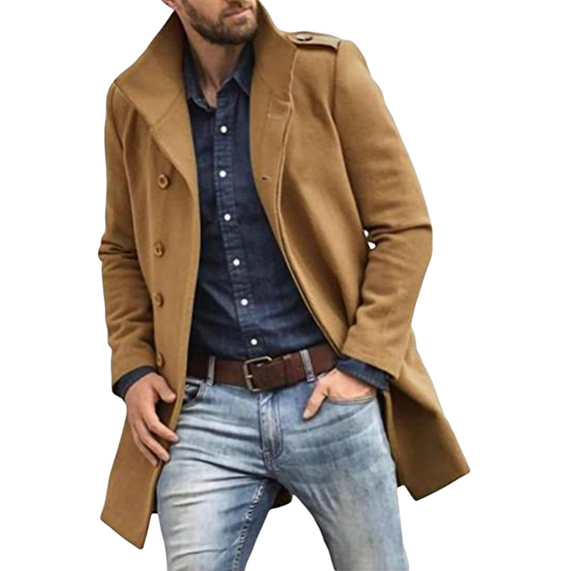 Herren klassischer Trenchcoat mit modernem Schnitt Aliams