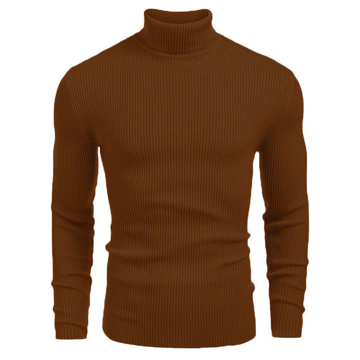 Herren Rollkragenpullover aus feinem Rippstrickmaterial Aliams