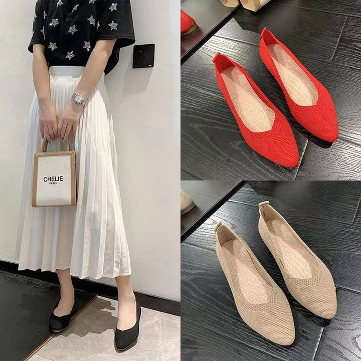 Damen Elegante und Atmungsaktive Ballerinas mit Flexiblem Fußbett Aliams