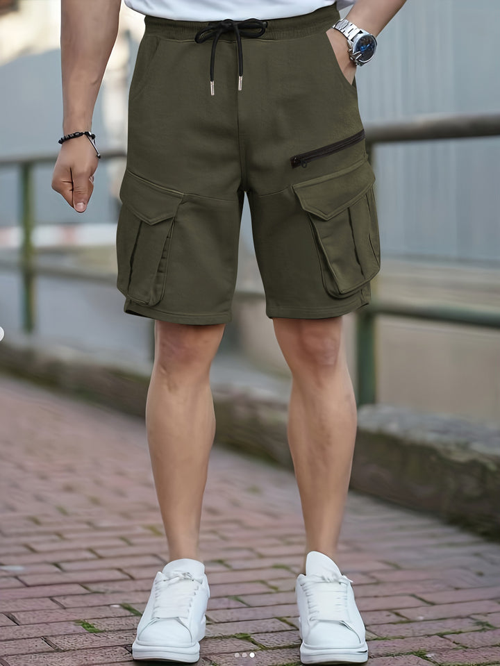 Herren Cargo-Shorts mit multifunktionalen Taschen und elastischem Bund Aliams