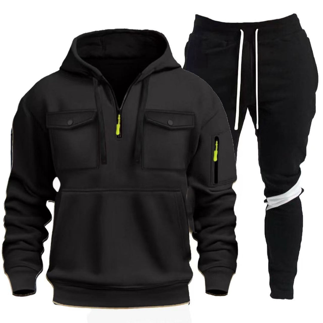 Herren praktische Kapuzenjacke mit Sporthose Aliams
