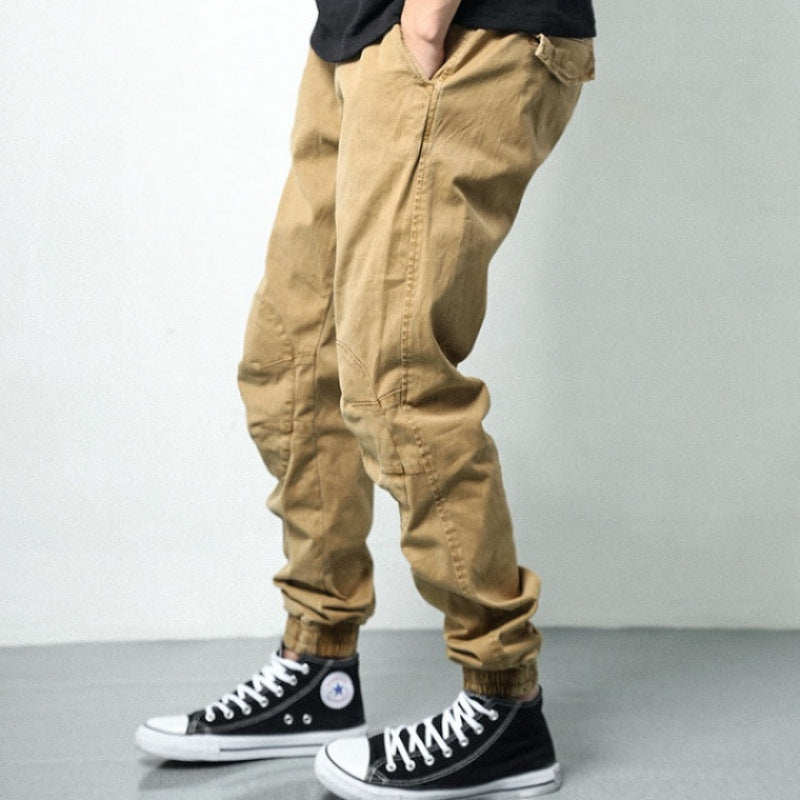 Herren bequeme Cargo-Hosen mit elastischem Bund und praktischen Taschen Aliams