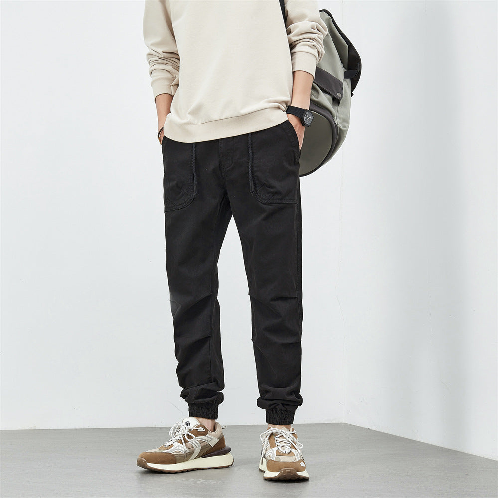 Herren bequeme Utility-Hose mit flexiblem Bund und multifunktionalen Taschen Aliams