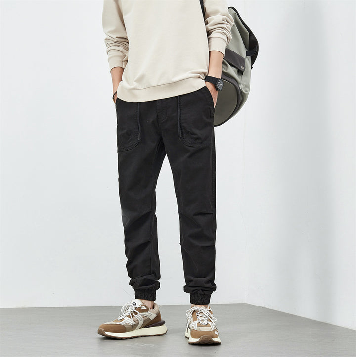 Herren bequeme Utility-Hose mit flexiblem Bund und multifunktionalen Taschen Aliams