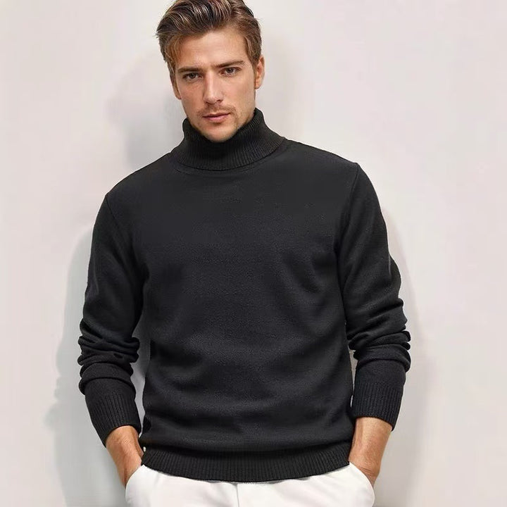 Herren Rollkragenpullover aus feinem Strick Aliams