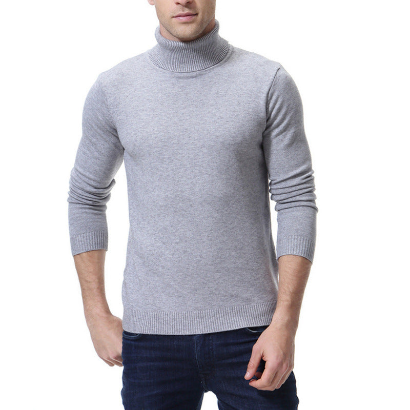 Herren eleganter Rollkragenpullover aus hochwertiger Baumwolle Aliams