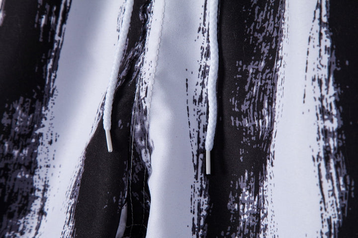 Herren Badeshorts mit modernem Streifenmuster und elastischem Bund Aliams