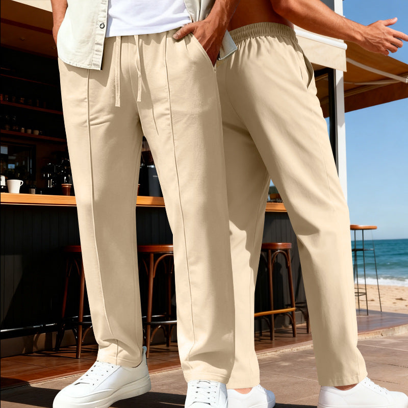 Herren Bequeme und lässige Freizeithose mit elastischem Bund Aliams