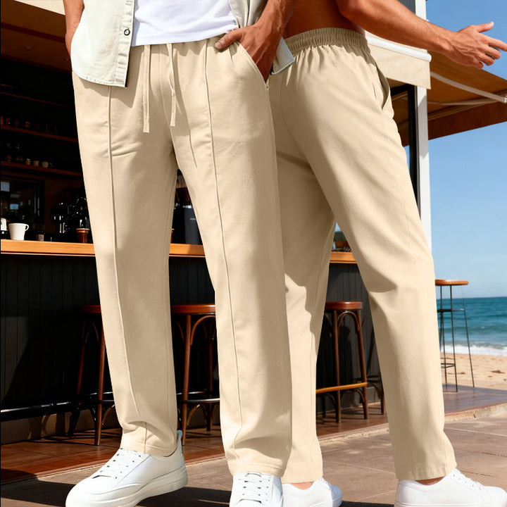 Herren Bequeme und lässige Freizeithose mit elastischem Bund Aliams