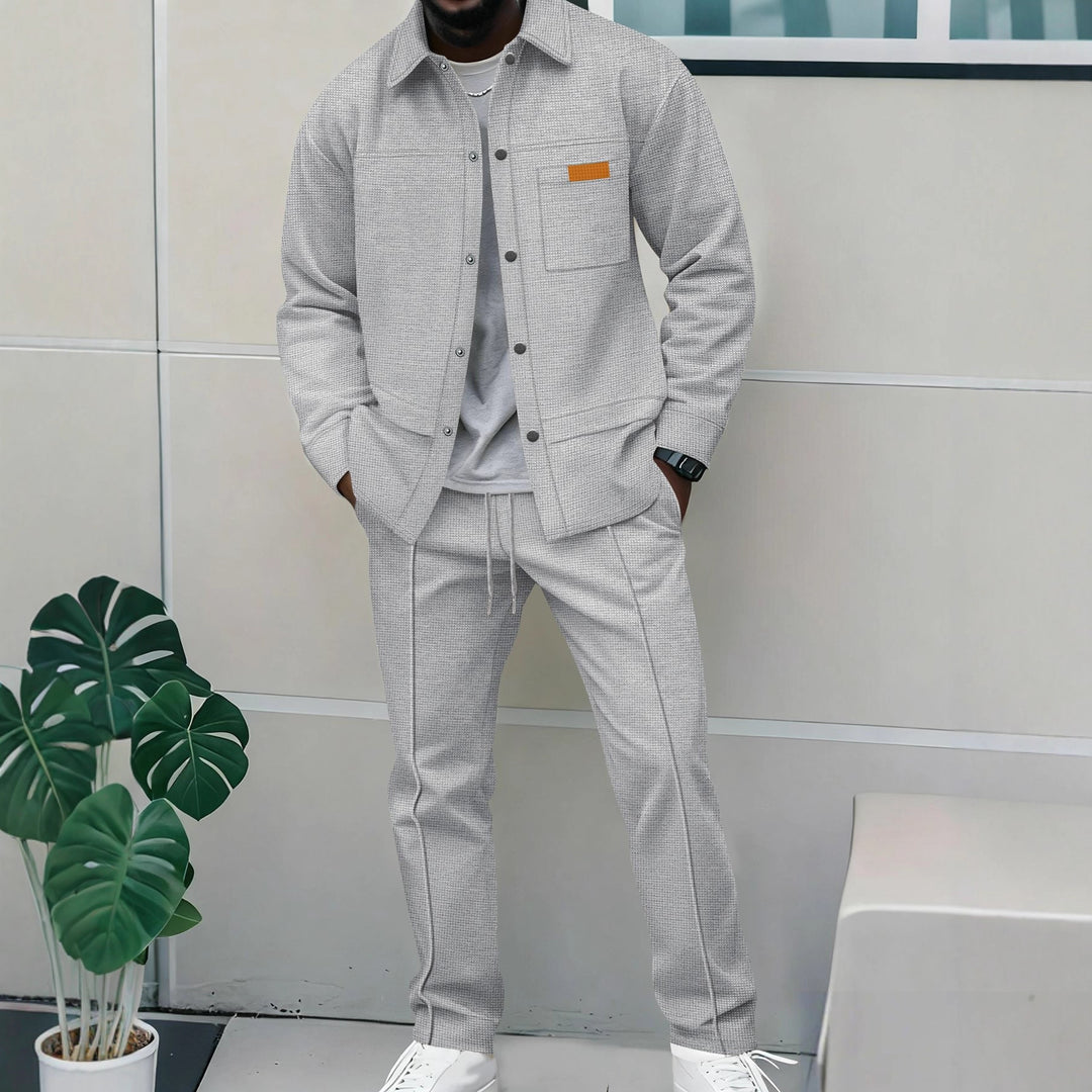 Herren bequeme und stilvolle Freizeitjacke mit passenden Jogginghosen Aliams