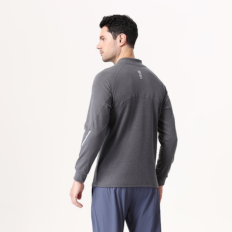 Herren Funktionspullover mit Halb-Reißverschluss und atmungsaktiven Einsätzen Aliams