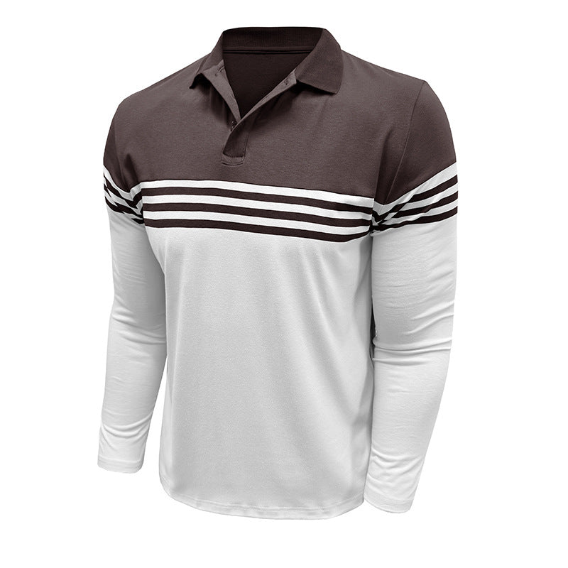 Herren Poloshirt mit modischem Streifenmix und hochwertigem Baumwollmaterial Aliams