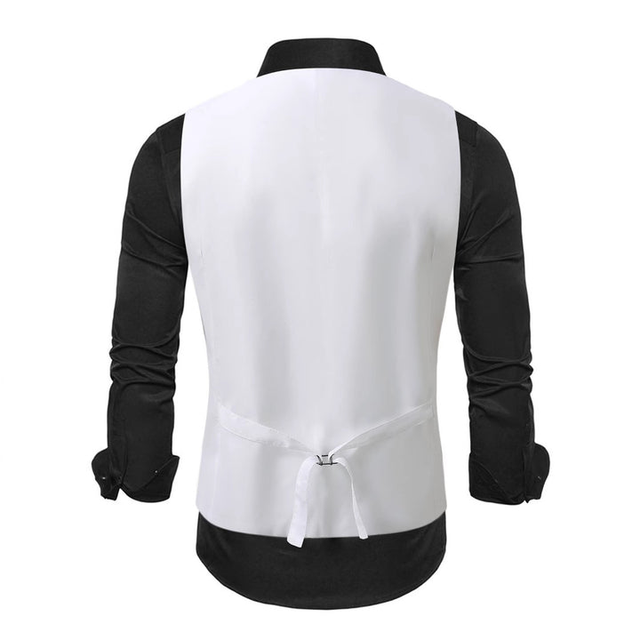 Herren elegante Satin-Weste mit Paisleymuster Aliams