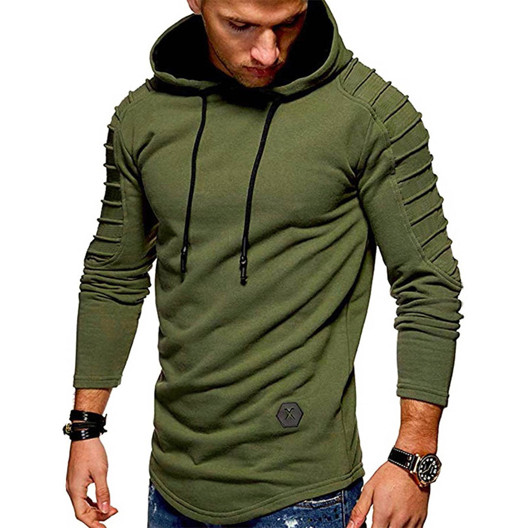 Herren Kapuzenpullover mit strukturierten Schultern und elastischen Bündchen Aliams