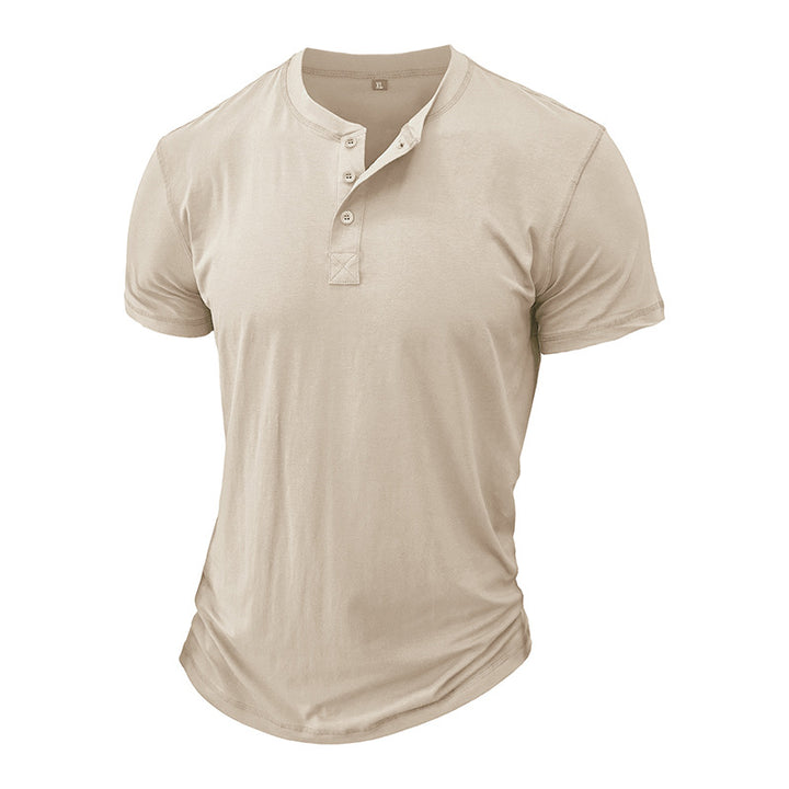 Herren Henley-T-Shirt mit Knopfleiste und modernem Schnitt Aliams