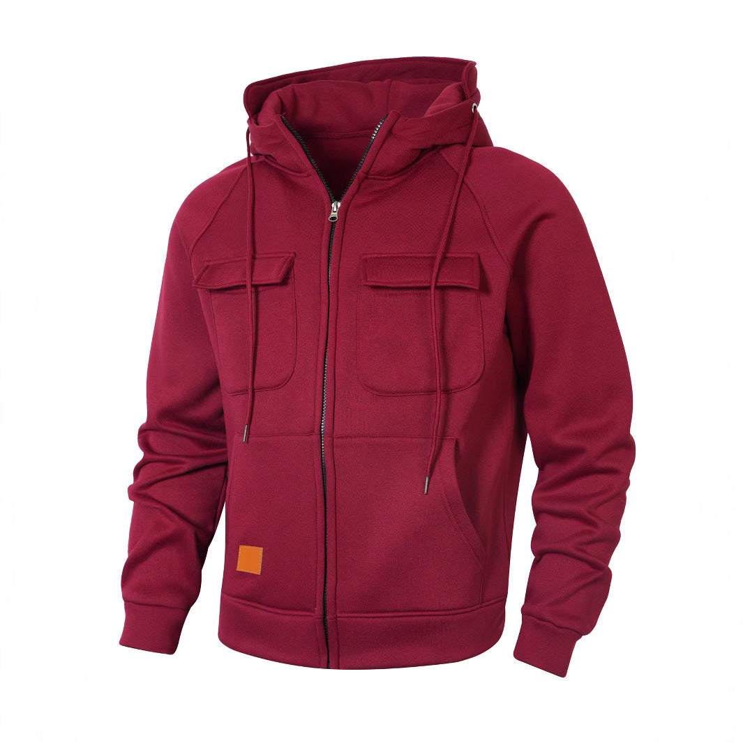 Herren Kapuzenjacke mit praktischen Taschen und modischem Design Aliams