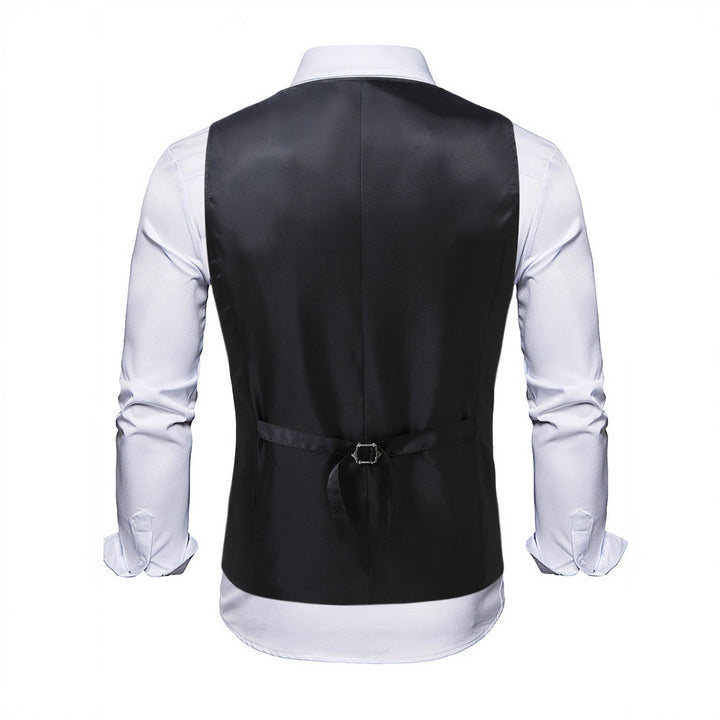 Herren elegante Pailletten-Weste mit floralem Design Aliams
