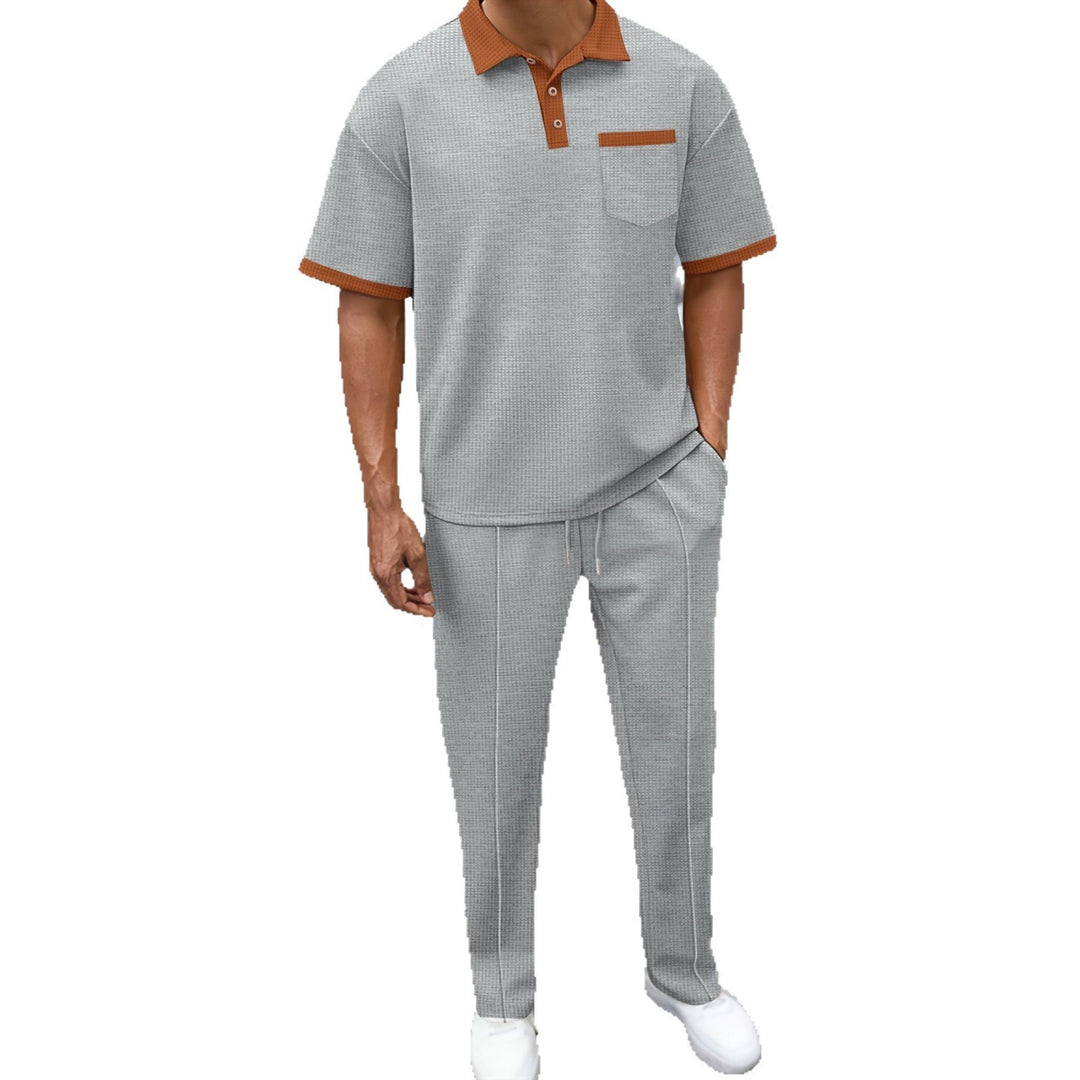 Herren elegantes Poloshirt und bequeme Jogginghose Set Aliams