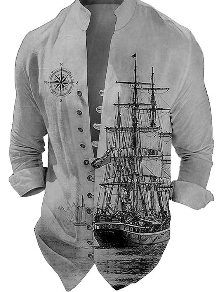 Herren Weste mit nostalgischem maritimem Schiffsdesign Aliams