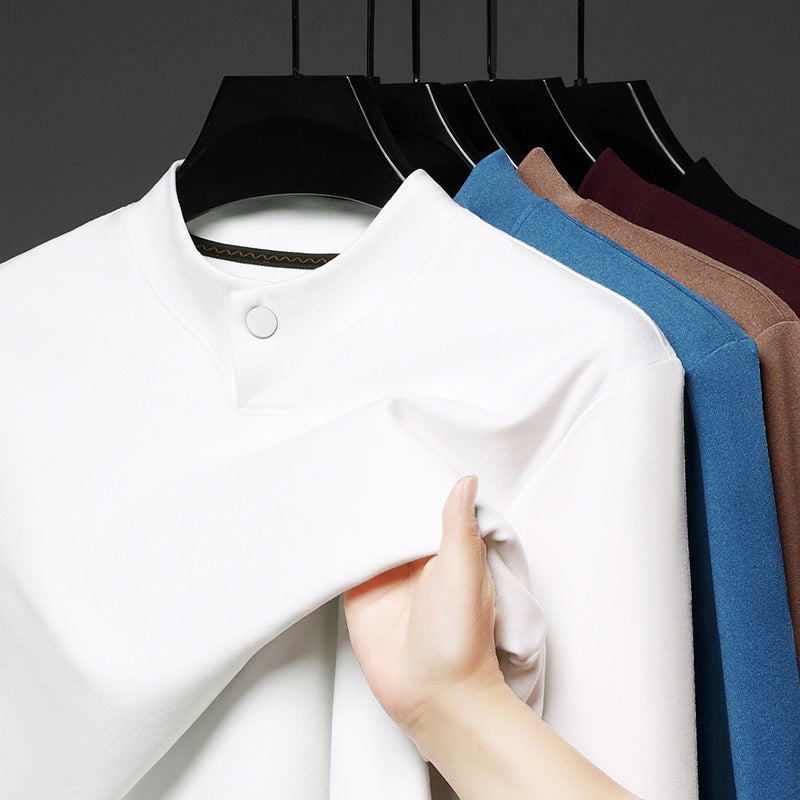 Herren Poloshirt mit modernem Stehkragen und eleganter Knopfleiste Aliams