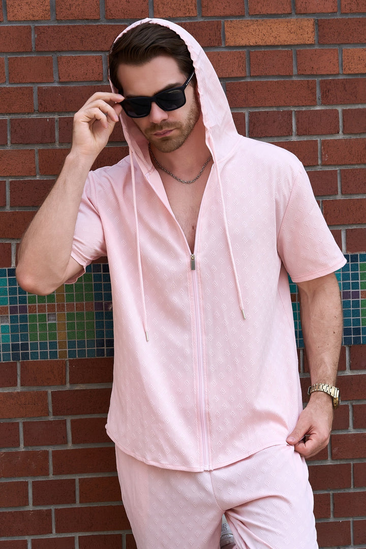 Herren Kapuzenoberteil mit modischem Reißverschluss und strukturiertem Design Aliams