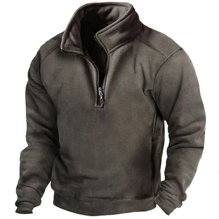 Herren Fleece Pullover mit stehendem Kragen Aliams