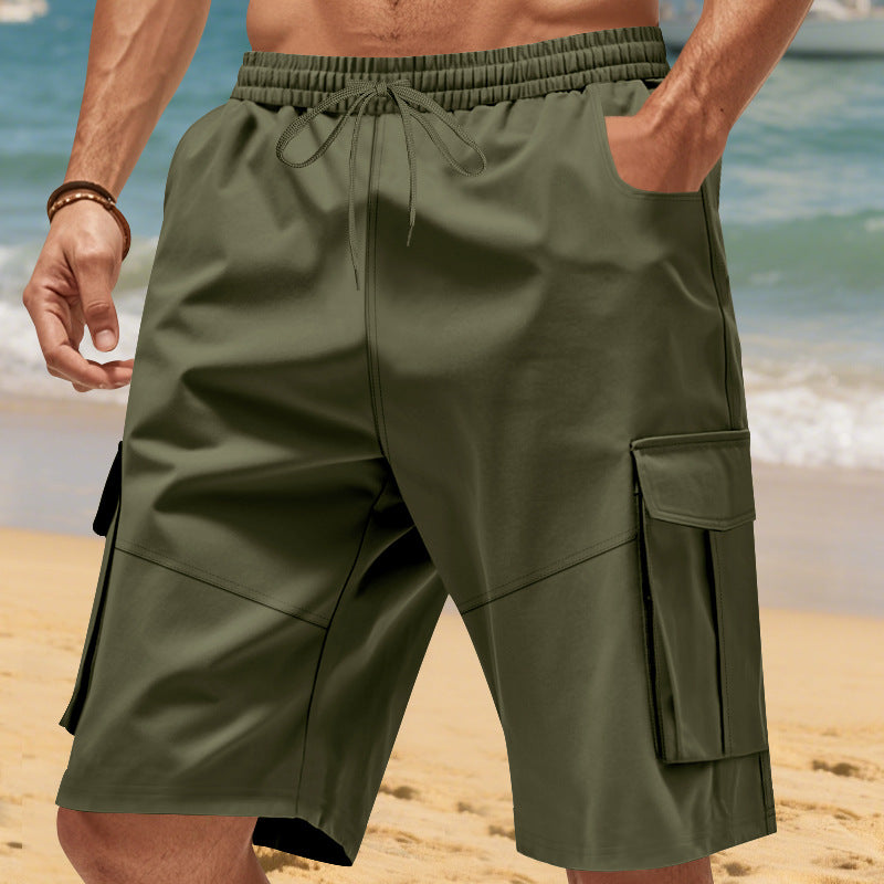 Herren Cargo-Shorts mit praktischen Seitentaschen und elastischem Bund Aliams
