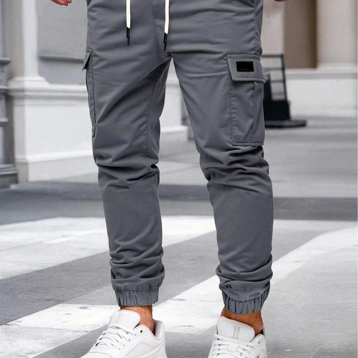 Herren Cargo-Hose mit elastischem Bund und multifunktionalen Taschen Aliams