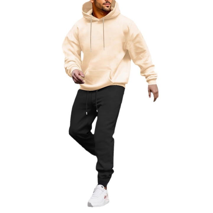 Herren Sportiver Kapuzenanzug mit verstellbarem Bund und seitlichen Taschen Aliams