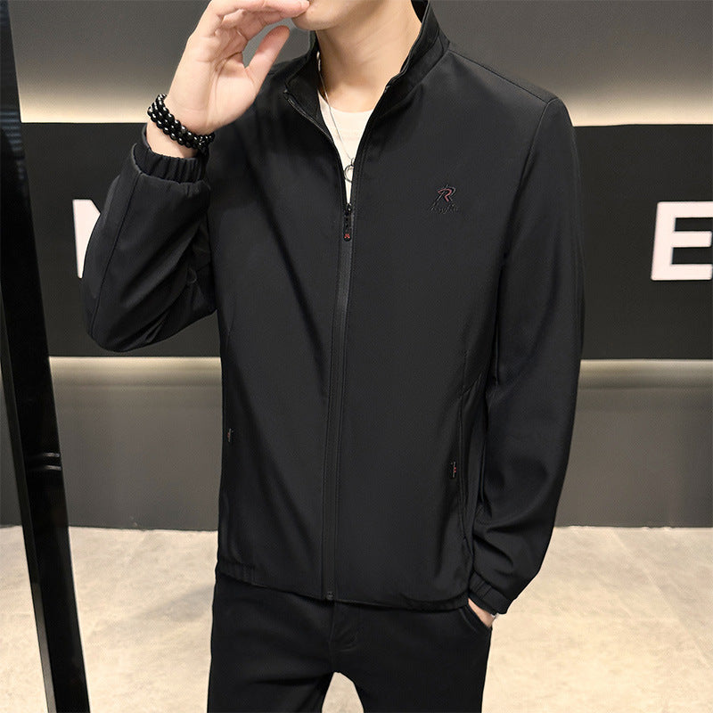 Herren sportliche Übergangsjacke mit hohem Kragen Aliams