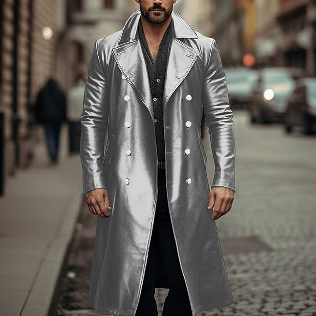 Herren eleganter übergroßer Trenchcoat aus hochwertigem Material Aliams